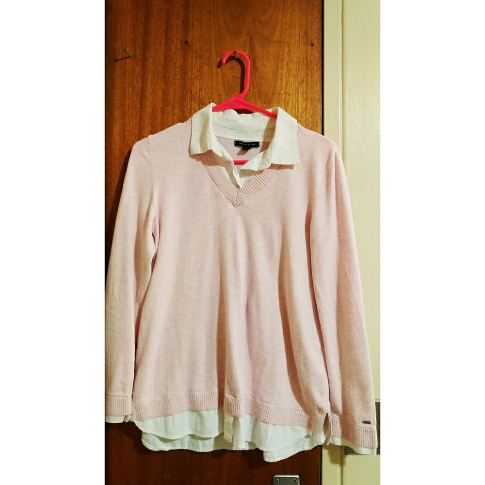 Tommy Hilfiger cotton v neck sweater shirt